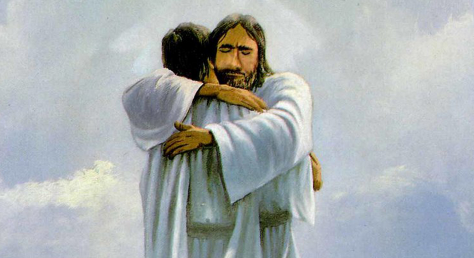 Jesus Hugging
